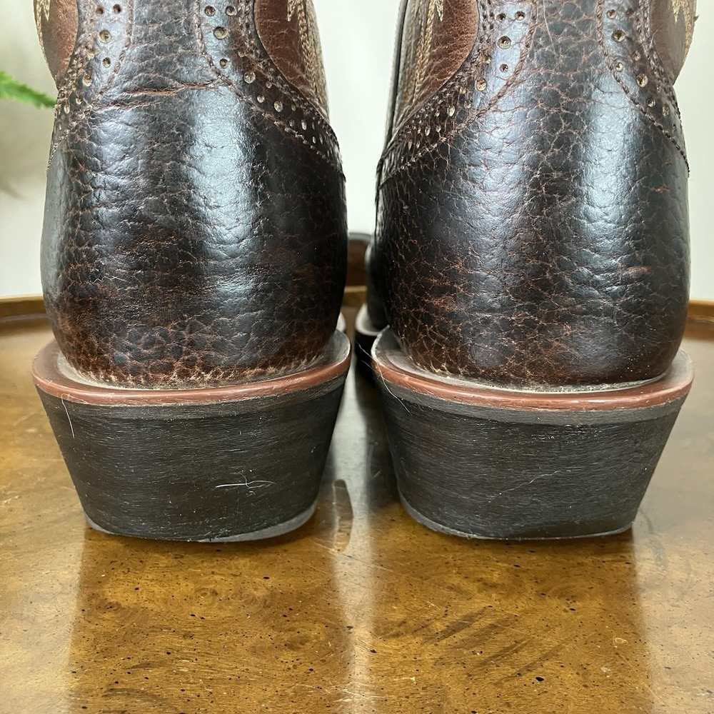 Ariat Heritage Roughstock Boots Western Cowboy Mens 8.5 D Brown Leather - Picture 7 of 11